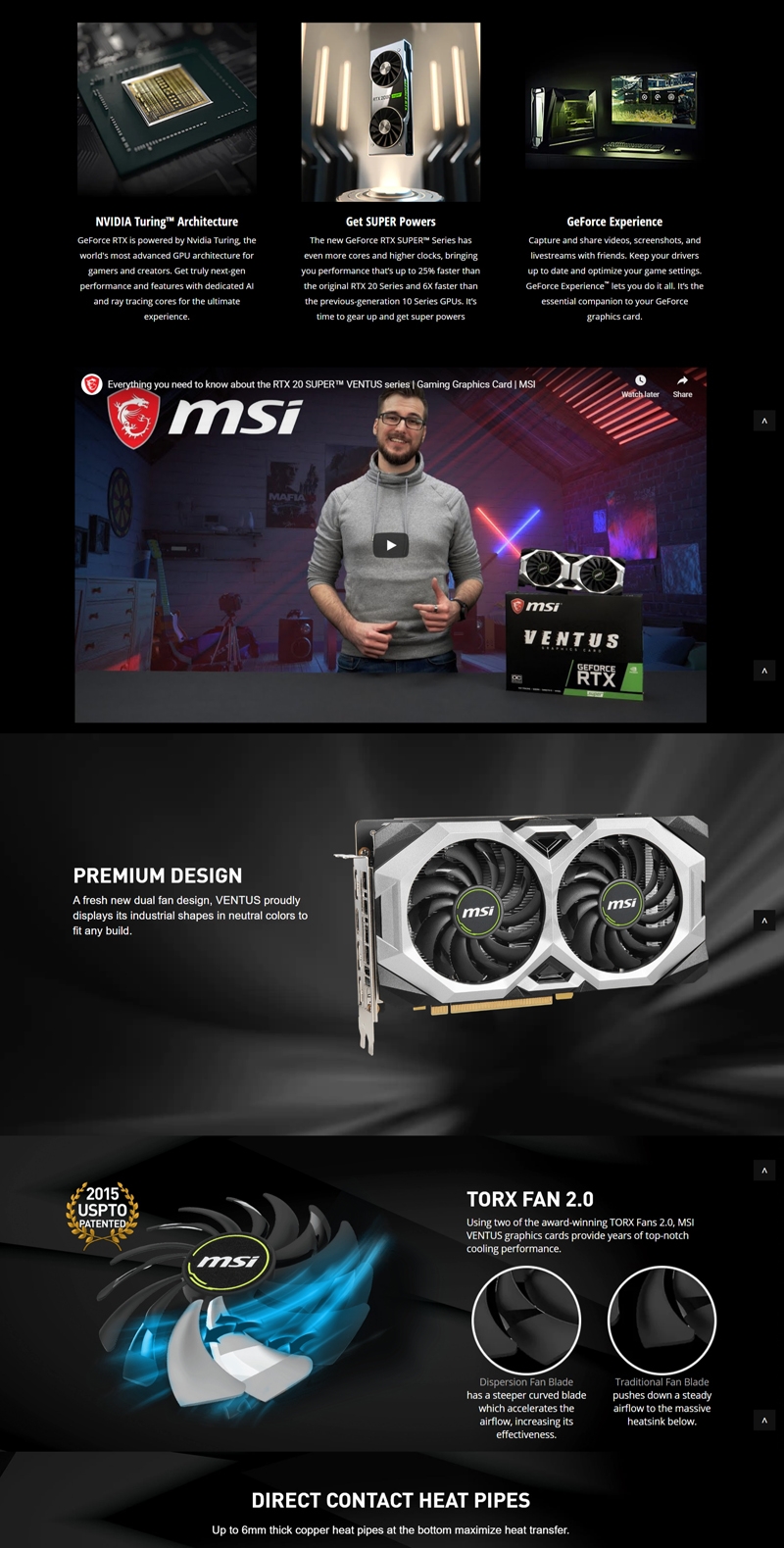 Msi Nvidia Geforce Rtx 2060 Super Ventus Gp Oc 8Gb Gddr6 8K 7680X4320 ...