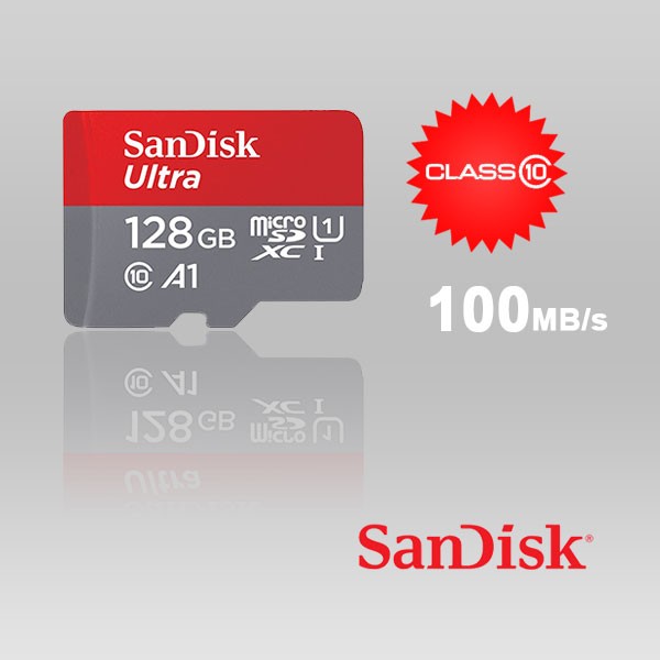 Sandisk Sdsquar 128g Gn6ma Micro Sdhc Ultra A1 Class 10 100mb S