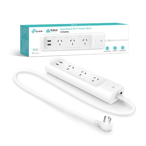 Tp Link Kasa Smart Wi Fi Power Strip 3 Outlets 2 Usb Ports 2yr Kp303