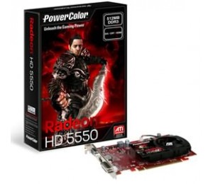 Powercolor Ax5550-512mk3-h Radeon Hd5550, 512mb, Gddr3, Pcie2.0, Dvi, Hdmi, Vga, Fan