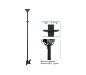 4cabling Telescopic Swivel & Tilt Tv Ceiling Mount Bracket 23"-42" Qlb-ce922-01l
