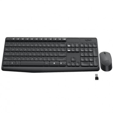 Logitech Keyboard & Mouse: Mk235 Full-size Wireless Combo - Black 920-007937