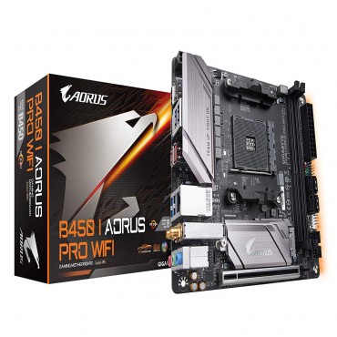 Gigabyte B450 I Aorus Pro Wifi Mb Am4 2xddr4 4xsata 1xm.2 Usb3.1 Wifi Mini Itx 3yr Ga-b450-i-aorus-pro-wifi
