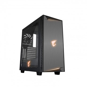 Gigabyte Ac300w Lite Atx Mid Tower Pc Case Rgb Lights Clear Window Gb-ac300w-lite