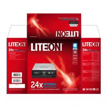 Lite-on Internal Dvd+-24x8x8/ 4 Dvdram12x Cd48x32x48 Sata, Retail Box Dh-24afsh-nul17-b
