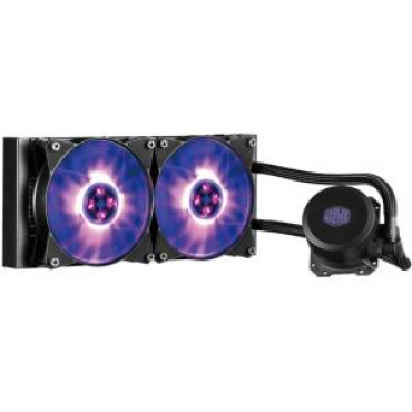 Coolermaster Masterliquid Lite 240 Rgb Cpu Cooler Rgb Wb 2x120mm Rgb Fan 240mm Radiator Mlw-d24m-a20pc-r1