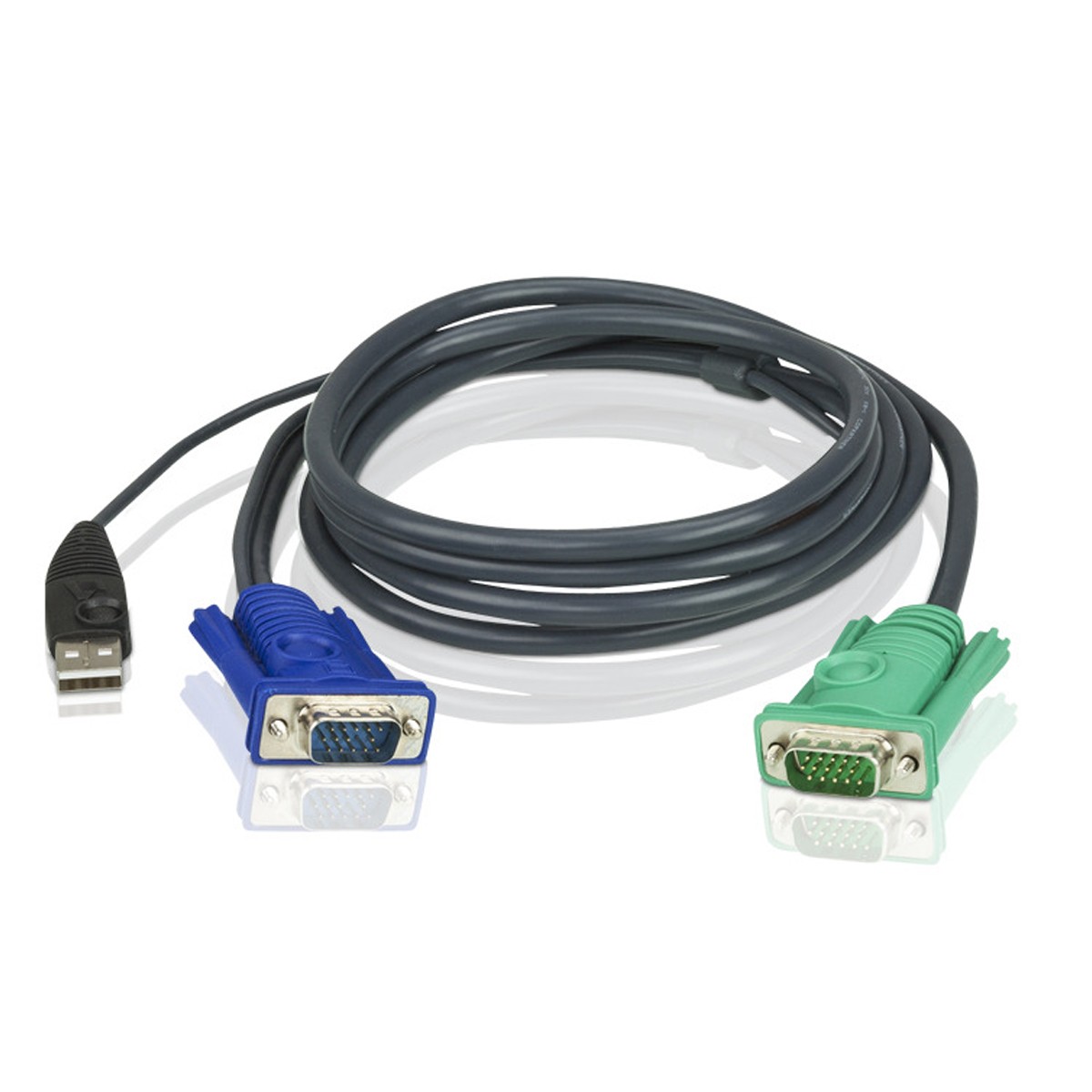 Aten Kvm Cable 1.8m 3in1 Vga Usb Console Kvm Cable; Hdb15 Male To
