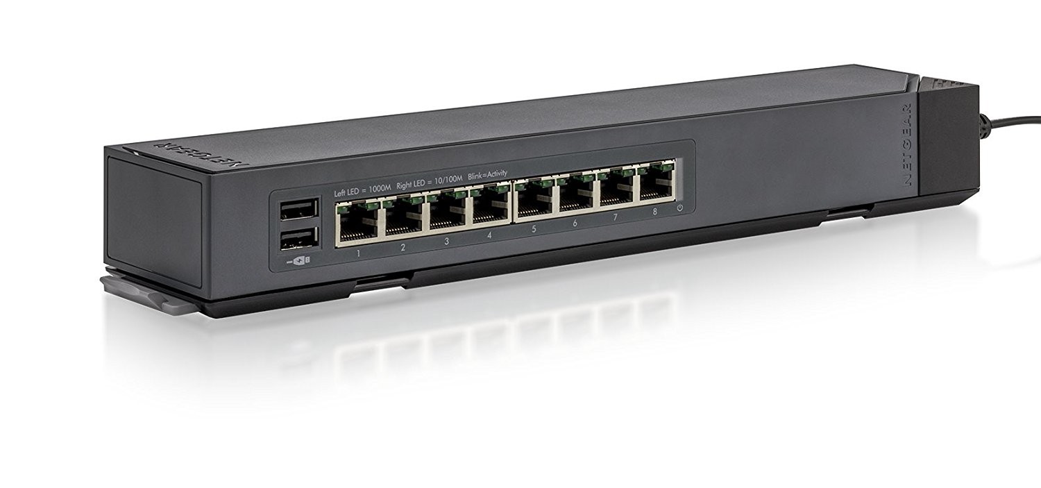 NETGEAR GSS108E ProSafe Plus 8-port Gigabit Click Switch (1-2-3-4 mounting system ) - AU cord