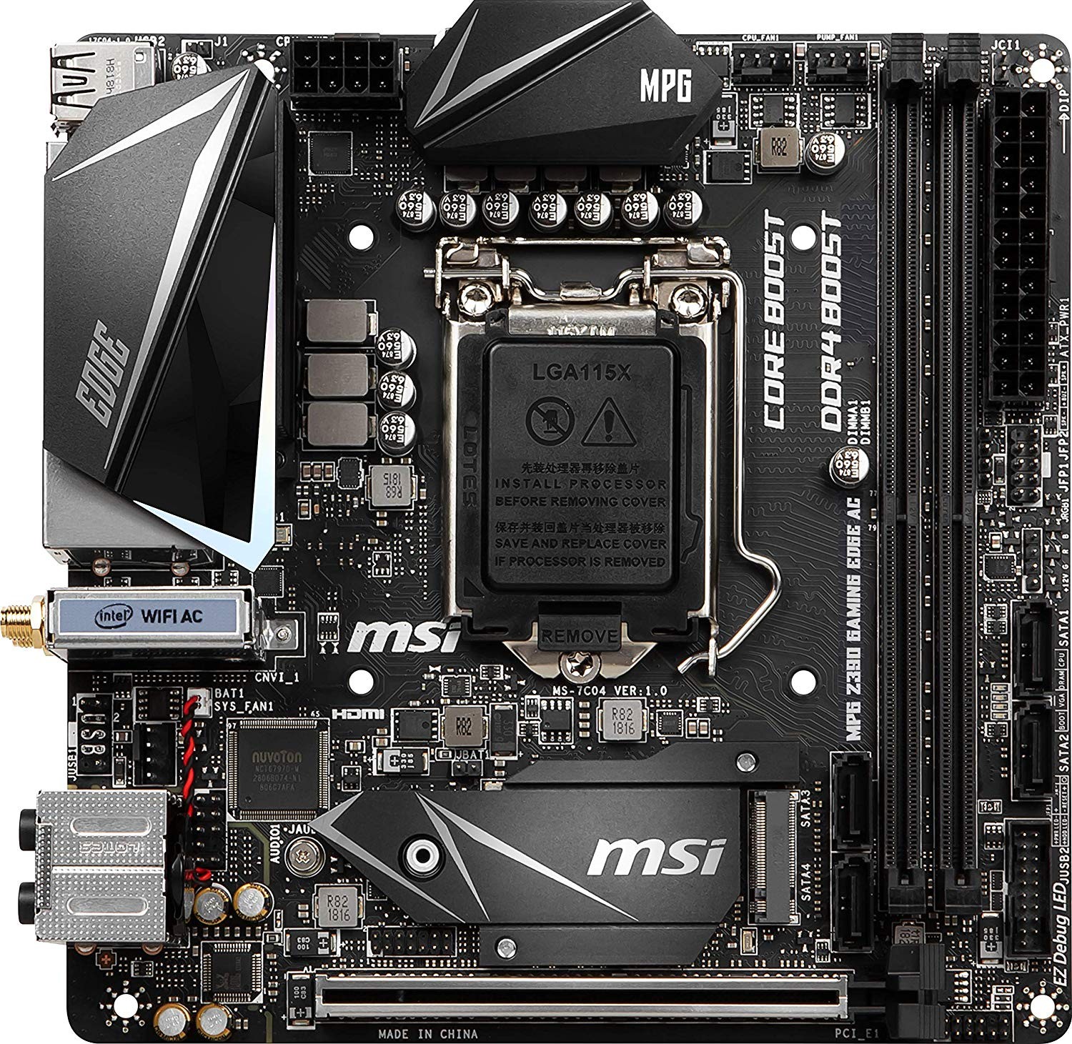 Msi Intel Z390 Socket 1151 Itx Gaming Motherboard Twin Turbo M.2 Ddr4