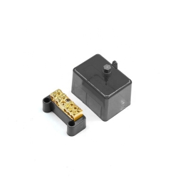 4C | Neutral Link 100A 500V 5 Hole | Black 040.050.0013