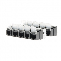 4cabling Cat 5e Rj45 Keystone Jack - 10 Pack Black 010.003.1003