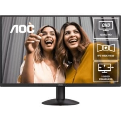 Aoc Q27B30E 27" Class Wqhd LCD Monitor - Black - 27" Viewable - In-plane Switching (Ips) Technology - 2560 X 1440 - 16.7 Million Colours - Adaptive Sync - 300 Cd/m² - 4 Ms - 75 Hz Refresh Rate - Hdmi - DisplayPort - Vesa Mount Compatible Q27B30E