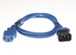 4cabling 1m Iec C13 - C14 Extension Cord: Blue 011.180.1310
