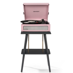 Crosley Voyager Bluetooth Portable Turntable + Crosley Turntable Stand Bundle - Amethyst CRIW8017BST-AM4