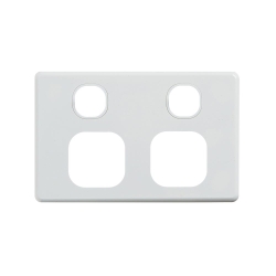 4C | Classic Double Power Point Cover Plate - White 040.000.0027