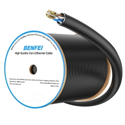 Benfei 000701Bk-305M CAT6 Utp 1000Mbps Waterproof Ethernet Cable 1000FT For Outdoor 305M (Unshielded) ELEBEN701BK305M