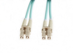 4cabling 0.5m Lc-lc Om4 Multimode Fibre Optic Patch Cable: Aqua Fl.om4lclc05m