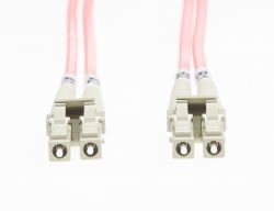 4cabling 3m Lc-lc Om1 Multimode Fibre Optic Cable: Salmon Pink 015.008.1103