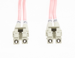 3m Lc-lc Om1 Multimode Fibre Optic Cable: Salmon Pink Fl.om1lclc3mp