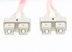 4cabling 2m Sc-sc Om1 Multimode Fibre Optic Cable: Salmon Pink 015.008.1402