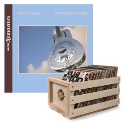 Crosley Record Storage Crate & Dire Straits Brothers In Arms - Double Vinyl Album Bundle UM-3752907-B