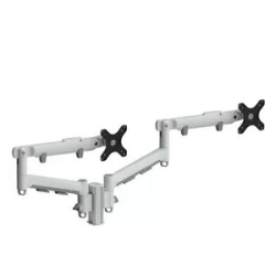 Atdec Mounting Arm For Monitor, Display - White - Height Adjustable - 2 Display(s) Supported - 68.6 Cm (27") Screen Support - 9 Kg Load Capacity - 75 X 75, 100 X 100 - Vesa Mount Compatible - Aluminium AWMS-2-D13-F-W-K