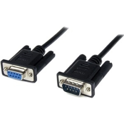 StarTech.com 2m Black DB9 RS232 Serial Null Modem Cable F/M - Cable For Modem - First End: 1 X 9-pin Db-9 Rs-232 Serial - Male - Second End: 1 X 9-pin Db-9 Rs-232 Serial - Female - Shielding - 28 Awg - Black SCNM9FM2MBK