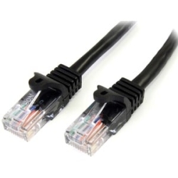 3m Black Snagless Utp Cat5e Patch Cable. 45PAT3MBK