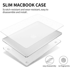 Usp Apple MacBook Neo (13") Hardshell Glassy Matte Case - Clear, Scratch Resistant, Lightweight, Anti-Slip Design, 5 Years Warranty ACMBNEO