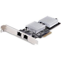 2-Port 10GbE PCIe Network Adapter Card Network Card For PCs/Servers Six-Speed PCIe Ethernet Card With Jumbo Frame Support Nic/LAN Interface Card 10Gbase-T And Nbase-T ST10GSPEXNDP2