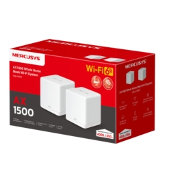 Mercusys Halo H60X(2-pack) AX1500 Whole Home Mesh Wi-Fi 6 System, 300 Mbps At 2.4 GHz , 1201 Mbps At 5 GHz, QoS, Iptv, IPv6, Mu-Mimo, Beamforming, Sma Halo H60X(2-pack)