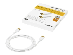 Startech 2M High Speed HDMI 2.0 Cable, M/M, 4K 60HZ, Ethernet, Rugged, White, Ltw RHDMM2MPW