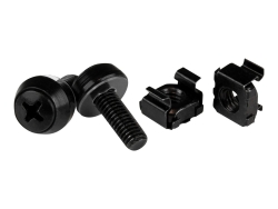 Startech M6 X 12MM - Screws And Cage Nuts - 100 Pack, Black 2YR CABSCREWM62B