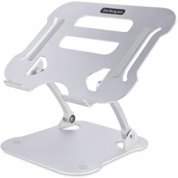 StarTech.com Laptop Stand For Desk, Ergonomic Laptop Stand Adjustable Height, Aluminum, Up To 22lb/10kg, Foldable Notebook Riser/Lift - This Foldable Silver Laptop Stand For Desks Features Vented All-aluminum Construction For Improved Airflow And Heat Di