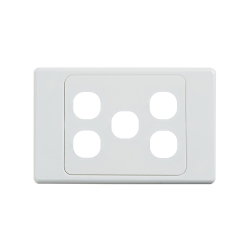 4C | Ultima 5 Gang Switch Grid And Cover Plate - White 040.000.0335