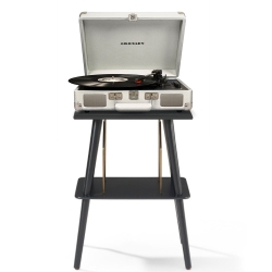 Crosley Cruiser Bluetooth Portable Turntable + Crosley Turntable Stand Bundle- White Sands CR8005FST-WS4