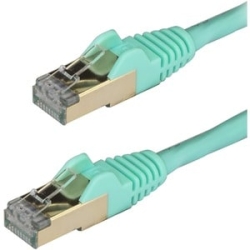 2m Aqua Cat6a Ethernet Cable - Stp 6ASPAT2MAQ