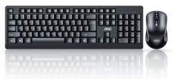 Aoc Km210B/97 Home & Office Wireless Keyboard & Mouse Combo 2.4G USB Black ELEAOCKM210B97