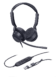 Yealink (UH42) Wired Uc Stereo Headset, Noise Cancelling Mic, Leather, USB-C, C/A Adapter 1308215