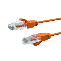 2m CAT6A Thin U/Utp Lszh 28 Awg RJ45 Network Cable | Orange 004.650.5005