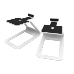 Kanto SE4W Elevated Desktop Speaker Stands For Midsize Speakers - Pair, White KO-SE4W