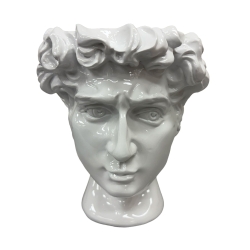 Urban Attitude David Head Planter - Matte White UA-UT260610WHT