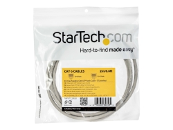 Startech.Com 2M CAT6 Ethernet Cable Grey 650MHZ 100W Snagless Patch Cord, Ltw N6PATC2MGR