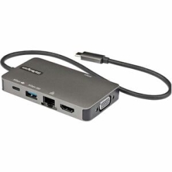 StarTech.com USB Type C Docking Station For Smartphone, Tablet, Notebook - 100 W - 1 Displays Supported - 4K - 3840 X 2160 - 2 X USB Type-A Ports - USB Type-A - 1 X USB Type-C Ports - USB Type-C - Network (Rj-45) - 1 X Hdmi Ports - Hdmi - VGA - Thunderbo