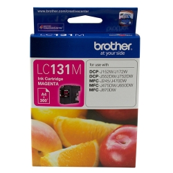 Brother Lc-131M Megenta Ink Cartridge - To Suit Dcp-J152W/J172W/J552Dw/J752Dw/Mfc-J245/J470Dw/J475Dw/J650Dw/J870Dw - Up To 300 Pages LC-131M