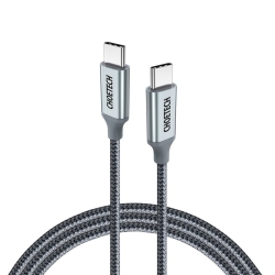 Choetech Xcc-1002 Usb-c M To M PD100W 5A 20V Fast Charging Braided Cable 1.8m With Gray Aluminum Case ELECHOXCC1002