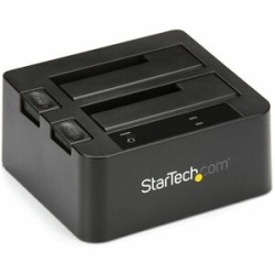 StarTech.com Dual-Bay USB 10Gbps To Sata Hard Drive Docking Station, 2.5/3.5" Sata I/Ii/Iii, SSD/Hdd Dock, USB Hard Drive Bay, Top-Loading - Dual-Bay Hard Drive Dock For 2.5" / 3.5" Sata Drives; Sata Iii (6.0 Gbps) Hdd/SSD; USB 3.2 Gen 2 (10 Gbps) Host C