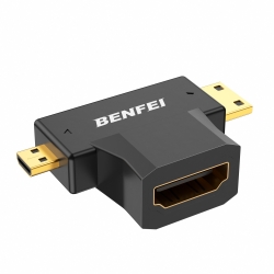 Benfei 434BK Micro Hdmi + Mini Hdmi Male To Hdmi Female Adapter ELEBEN434BK