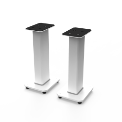 Kanto SX22W 22" Tall Fillable Speaker Stands With Isolation Feet - Pair, White KO-SX22W
