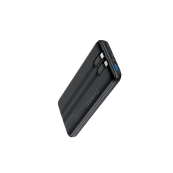 Choetech B654 10000mAh Pwer Bank 22.5W Usb-a / Usb-c / Micro USB With Built-in Usb-c / Lightning Cable - Black ELECHOB654